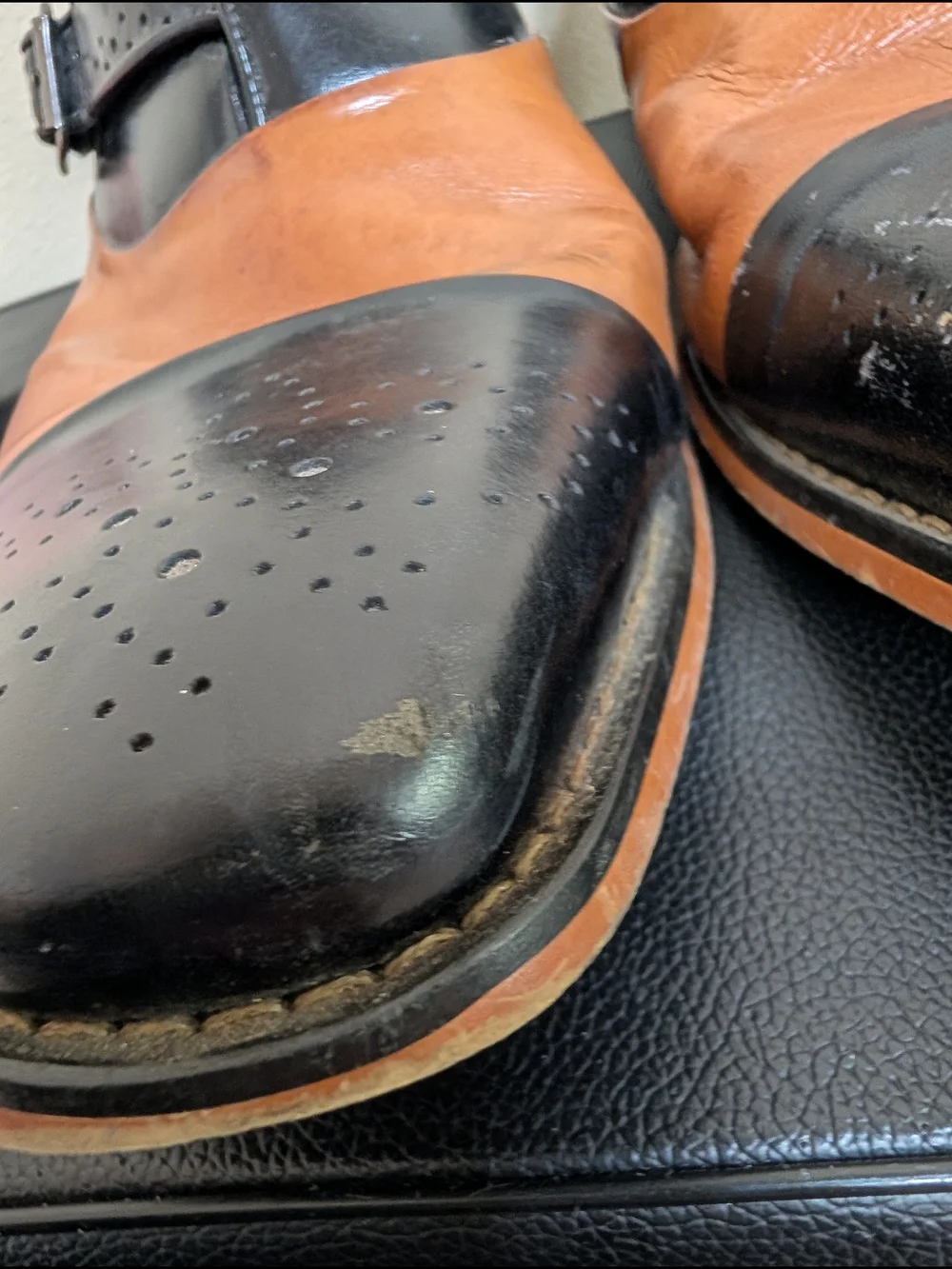 Stacy Adams Two-Tone‎ Monk Strap Dress Shoes Men's Size 13M